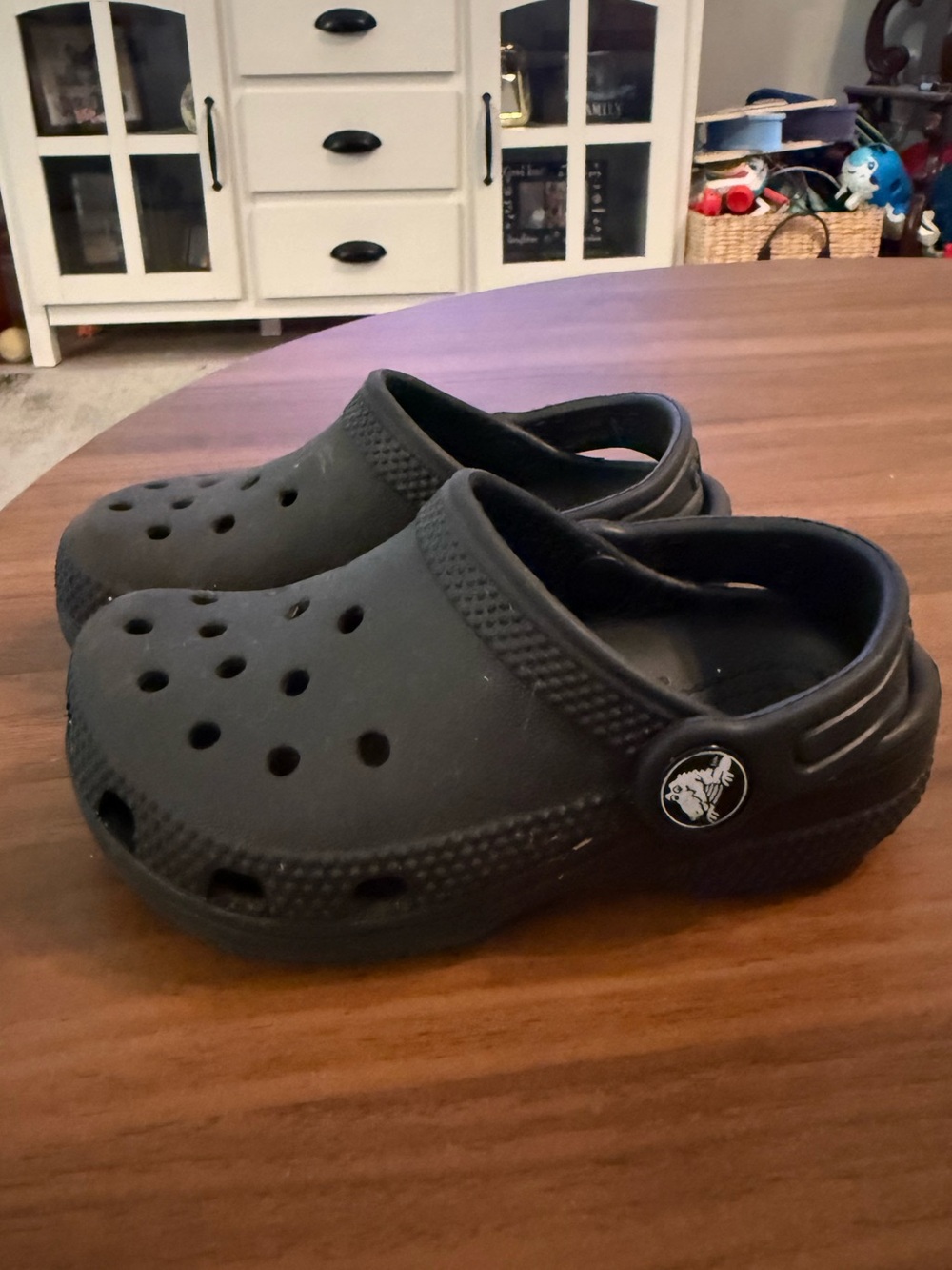CROCS Kids Black Classic Clog Sandals